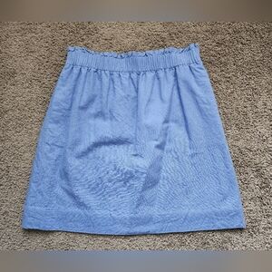 J. Crew Light Blue Elastic-Waist Mini Skirt